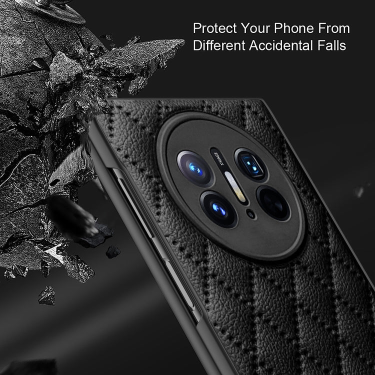 For Huawei Mate X3 Diamond Lattice Integrated Leather Phone Case(Black)