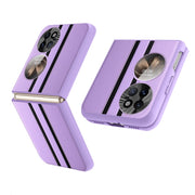 For Huawei P50 Pocket  Litchi Texture PU Shockproof Phone Case(Purple)