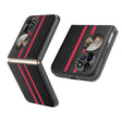 For Huawei P50 Pocket  Litchi Texture PU Shockproof Phone Case(Black Red) - Huawei Cases by PMC TechLife | Online Shopping South Africa | PMC TechLife | Buy Now Pay Later Mobicred