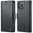 For iPhone 15 Pro Max CaseMe 023 Butterfly Buckle Litchi Texture RFID Anti-theft Leather Phone Case(Black) - iPhone 15 Pro Max Cases by CaseMe | Online Shopping South Africa | PMC Jewellery | Buy Now Pay Later Mobicred