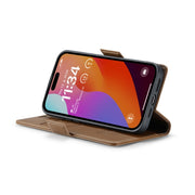 For iPhone 15 Pro Max CaseMe 023 Butterfly Buckle Litchi Texture RFID Anti-theft Leather Phone Case(Brown)