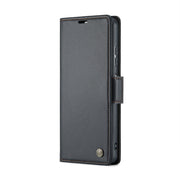 For Xiaomi Redmi Note 12 4G Global CaseMe 023 Butterfly Buckle Litchi Texture RFID Anti-theft Leather Phone Case(Black)