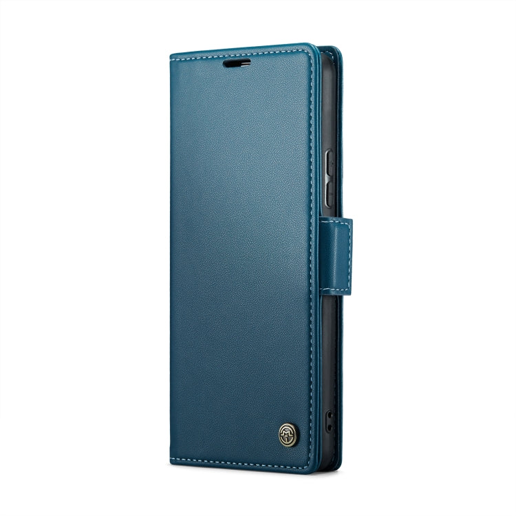 For Xiaomi Redmi Note 13 Pro 5G CaseMe 023 Butterfly Buckle Litchi Texture RFID Anti-theft Leather Phone Case(Blue)