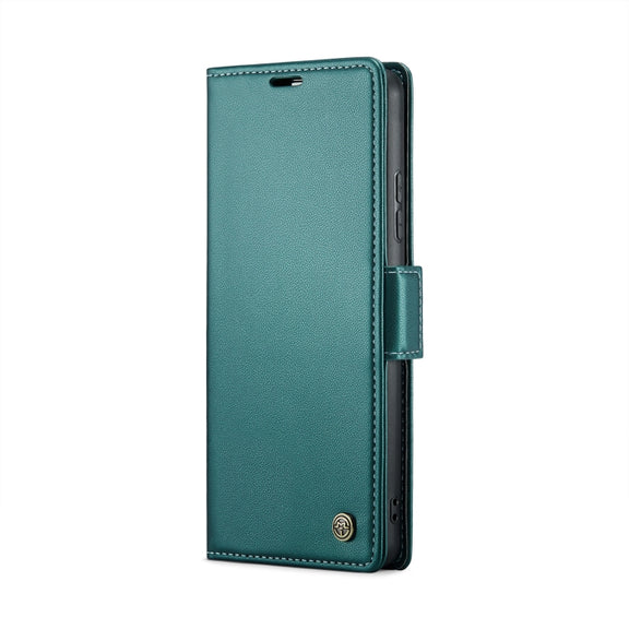 For Xiaomi Redmi Note 13 4G CaseMe 023 Butterfly Buckle Litchi Texture RFID Anti-theft Leather Phone Case(Pearly Blue)
