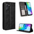 For vivo Y03 4G Magnetic Buckle Retro Texture Leather Phone Case(Black) - vivo Cases by PMC TechLife | Online Shopping South Africa | PMC TechLife | Buy Now Pay Later Mobicred
