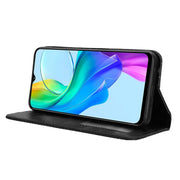 For vivo Y03 4G Magnetic Buckle Retro Texture Leather Phone Case(Black)