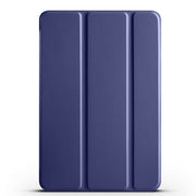 For iPad 9.7 2018 / 2017 / Air 2 / Air 3-folding TPU Horizontal Flip Leather Tablet Case with Holder(Dark Blue)
