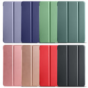 For iPad 9.7 2018 / 2017 / Air 2 / Air 3-folding TPU Horizontal Flip Leather Tablet Case with Holder(Dark Blue)