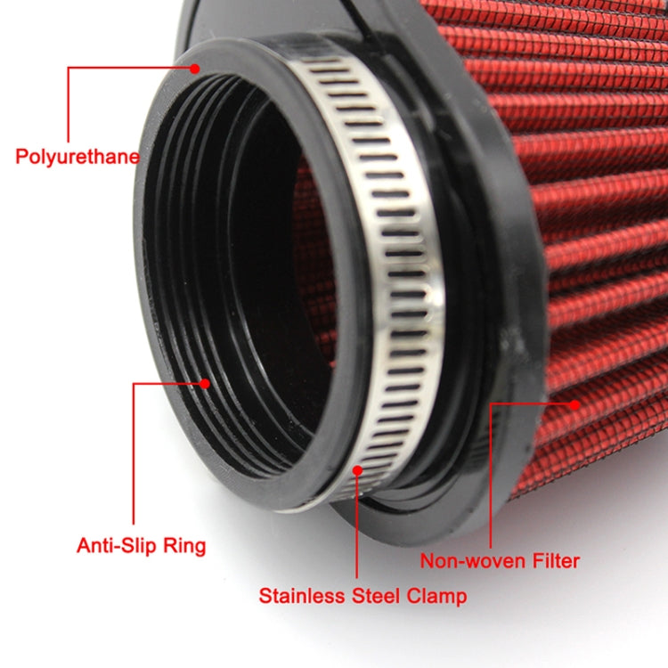55mm XH-UN073 Mushroom Head Style Car Modified Air Filter Motorcycle Exhaust Filter(Red)