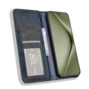 For Huawei Pura 70 Pro / 70 Pro+ Magnetic Buckle Retro Texture Leather Phone Case(Blue)