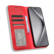 For Huawei Pura 70 Magnetic Buckle Retro Texture Leather Phone Case(Red)