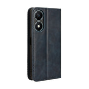 For Honor X5 Plus Magnetic Buckle Retro Texture Leather Phone Case(Blue)