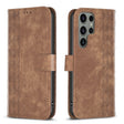 For Samsung Galaxy S23 Ultra 5G Plaid Embossed Leather Phone Case(Brown) - free shipping - PMC TechLife - Order now!