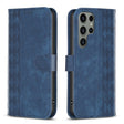 For Samsung Galaxy S23 Ultra 5G Plaid Embossed Leather Phone Case(Blue) - Galaxy S23 Ultra 5G Cases by PMC TechLife | Online Shopping South Africa | PMC TechLife