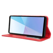 For Sony Xperia 10 VI 2024 Magnetic Buckle Retro Texture Leather Phone Case(Red)