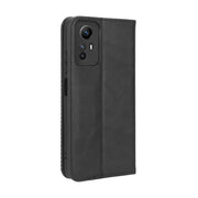For Xiaomi Redmi Note 12S 4G Magnetic Buckle Retro Texture Leather Phone Case(Black)