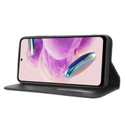 For Xiaomi Redmi Note 12S 4G Magnetic Buckle Retro Texture Leather Phone Case(Black)