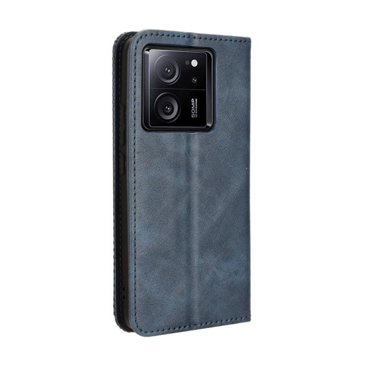 For Xiaomi Redmi K60 Ultra Magnetic Buckle Retro Texture Leather Phone Case(Blue)