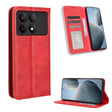 For Xiaomi Redmi K70 / K70 Pro Magnetic Buckle Retro Texture Leather Phone Case(Red) - Xiaomi Cases by PMC TechLife | Online Shopping South Africa | PMC TechLife | Buy Now Pay Later Mobicred
