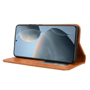 For Xiaomi Redmi K70 / K70 Pro Magnetic Buckle Retro Texture Leather Phone Case(Brown)