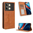 For Xiaomi Redmi Note 13R Pro 5G Magnetic Buckle Retro Texture Leather Phone Case(Brown) - Xiaomi Cases by PMC TechLife | Online Shopping South Africa | PMC TechLife | Buy Now Pay Later Mobicred