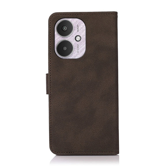 For Xiaomi Redmi 13C KHAZNEH Matte Texture Leather Phone Case(Brown)