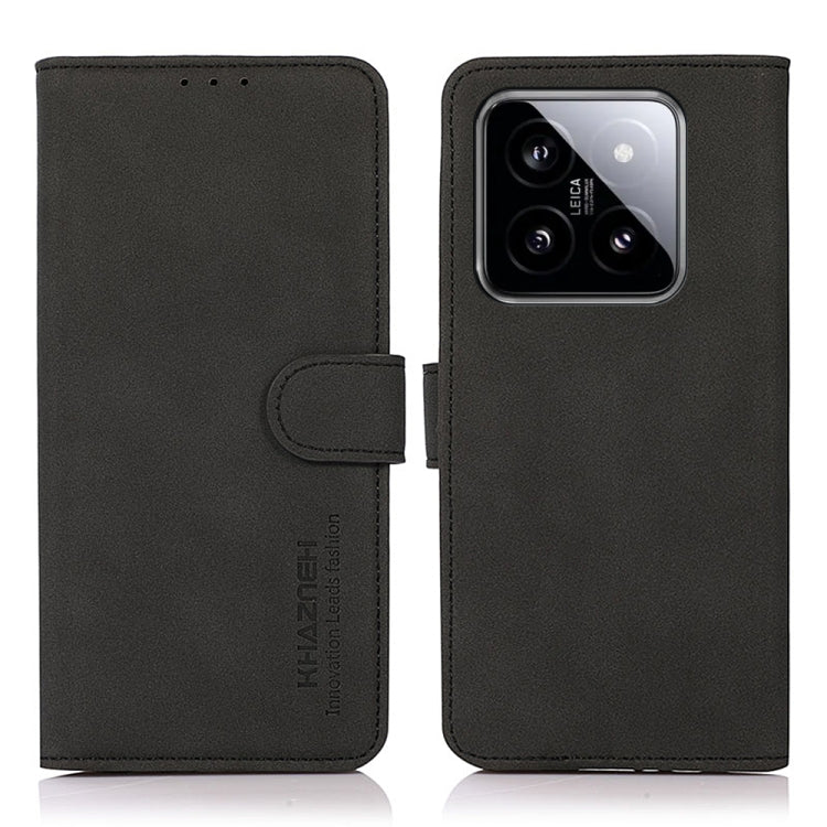 For Xiaomi 14 KHAZNEH Matte Texture Leather Phone Case(Black)