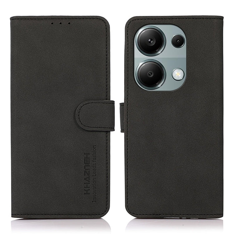For Xiaomi Redmi Note 13 Pro 4G / POCO M6 Pro KHAZNEH Matte Texture Leather Phone Case(Black)