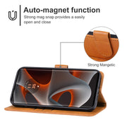 For Motorola Edge 50 Pro Leather Phone Case(Brown)