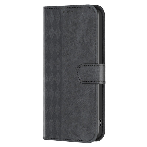 For Xiaomi 13 Pro Plaid Embossed Leather Phone Case(Black)