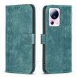 For Xiaomi 13 Lite 5G / Civi 2 Plaid Embossed Leather Phone Case(Green) - 13 Lite Cases by PMC TechLife | Online Shopping South Africa | PMC TechLife | Buy Now Pay Later Mobicred
