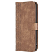 For Xiaomi Redmi Note 12 Pro+ Global Plaid Embossed Leather Phone Case(Brown)
