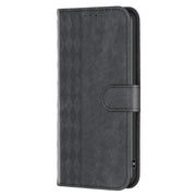 For Xiaomi Redmi Note 13 Pro+ 5G Plaid Embossed Leather Phone Case(Black)