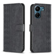 For Xiaomi Redmi 13C Plaid Embossed Leather Phone Case(Black) - 13C Cases by PMC TechLife | Online Shopping South Africa | PMC TechLife | Buy Now Pay Later Mobicred