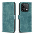 For Xiaomi Redmi Note 13 4G Global Plaid Embossed Leather Phone Case(Green) - Note 13 Cases by PMC TechLife | Online Shopping South Africa | PMC TechLife | Buy Now Pay Later Mobicred
