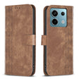 For Xiaomi Redmi Note 13 Pro 4G Global Plaid Embossed Leather Phone Case(Brown) - Note 13 Pro Cases by PMC TechLife | Online Shopping South Africa | PMC TechLife | Buy Now Pay Later Mobicred