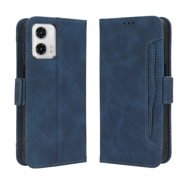 For Motorola Moto G 5G 2023 Skin Feel Calf Texture Card Slots Leather Phone Case(Blue)