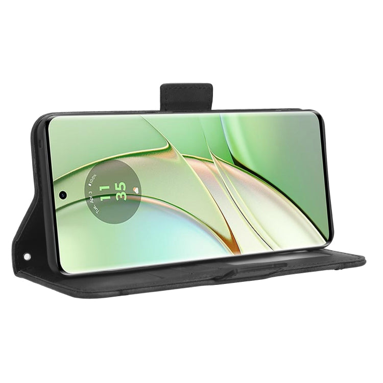 For Motorola Edge 40 Skin Feel Calf Texture Card Slots Leather Phone Case(Black)