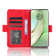 For Motorola Edge 40 Skin Feel Calf Texture Card Slots Leather Phone Case(Red)