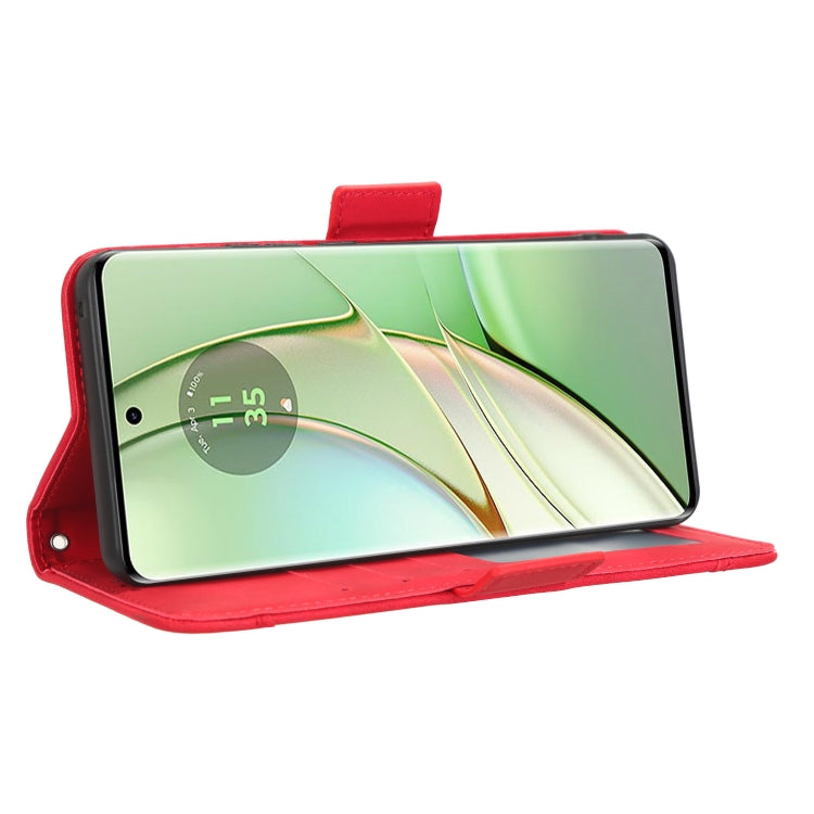 For Motorola Edge 40 Skin Feel Calf Texture Card Slots Leather Phone Case(Red)