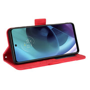 For Motorola Moto G52J 5G Skin Feel Calf Texture Card Slots Leather Phone Case(Red)