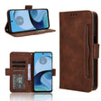 For Motorola Moto G14 4G Skin Feel Calf Texture Card Slots Leather Phone Case(Brown) - Motorola Cases by PMC TechLife | Online Shopping South Africa | PMC TechLife | Buy Now Pay Later Mobicred