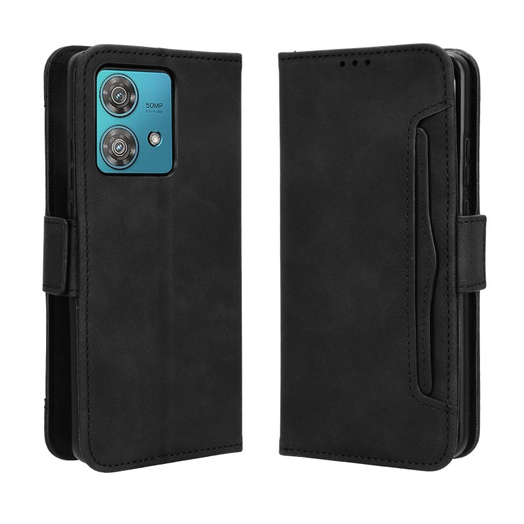 For Motorola Edge 40 Neo 5G Skin Feel Calf Texture Card Slots Leather Phone Case(Black)