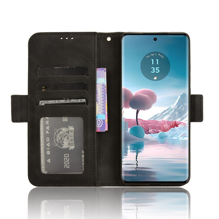 For Motorola Edge 40 Neo 5G Skin Feel Calf Texture Card Slots Leather Phone Case(Black)