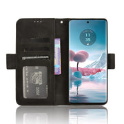 For Motorola Edge 40 Neo 5G Skin Feel Calf Texture Card Slots Leather Phone Case(Black)