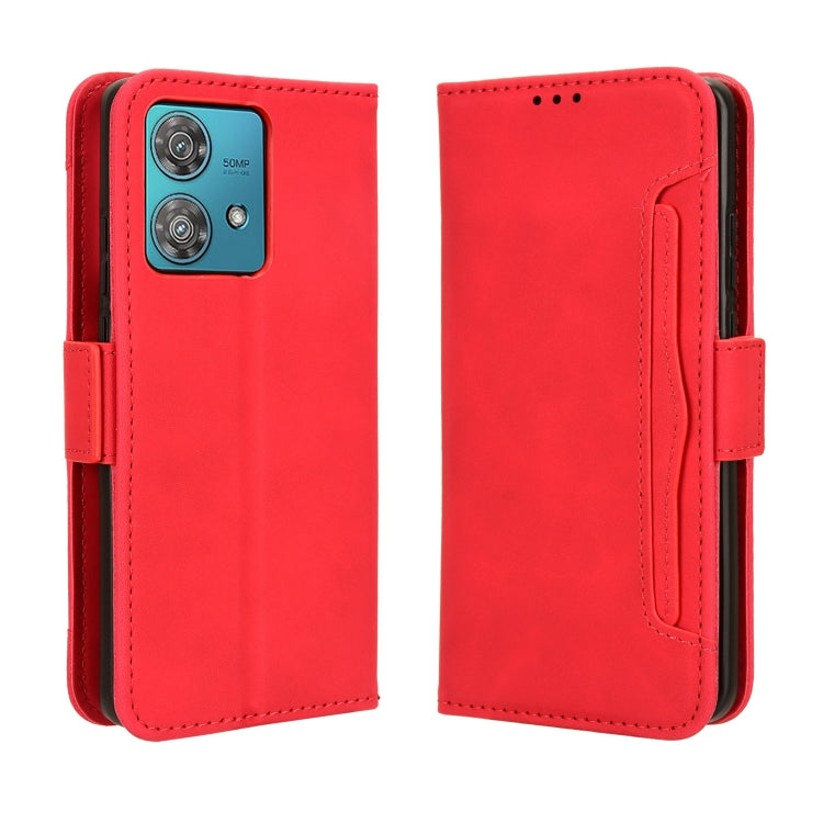 For Motorola Edge 40 Neo 5G Skin Feel Calf Texture Card Slots Leather Phone Case(Red)