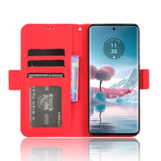 For Motorola Edge 40 Neo 5G Skin Feel Calf Texture Card Slots Leather Phone Case(Red)