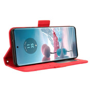 For Motorola Edge 40 Neo 5G Skin Feel Calf Texture Card Slots Leather Phone Case(Red)