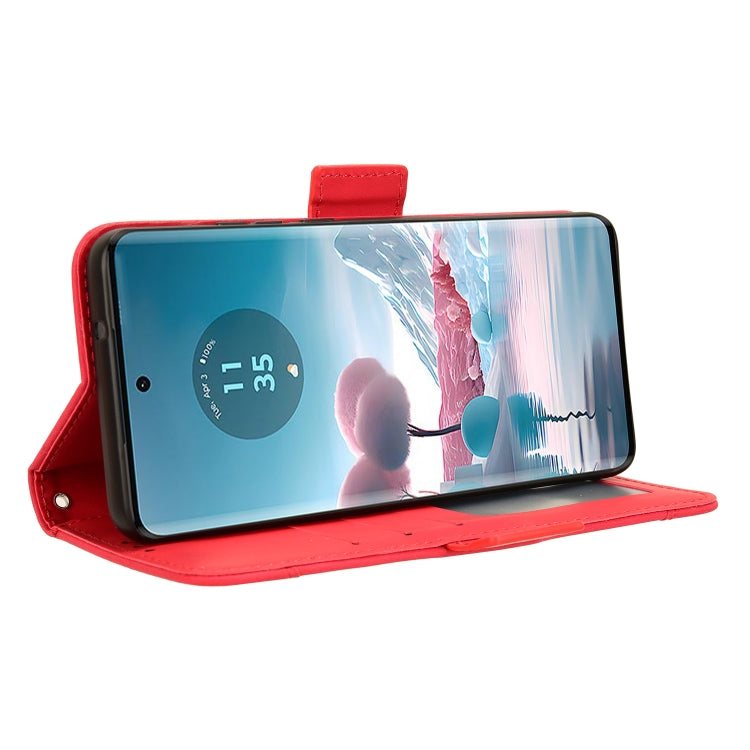 For Motorola Edge 40 Neo 5G Skin Feel Calf Texture Card Slots Leather Phone Case(Red)