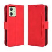 For Motorola Moto G54 5G Skin Feel Calf Texture Card Slots Leather Phone Case(Red)